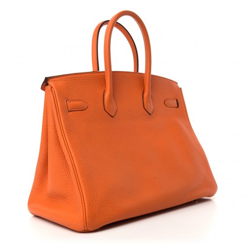 HERMES BIRKIN 35 ORANGE TOGO GOLD HARDWARE - Image 3