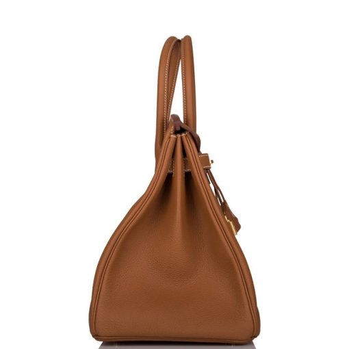 HERMES BIRKIN 35 BROWN TOGO GOLD HARDWARE663 - Image 3